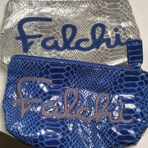 Falchi Silver and Blue Bag Set